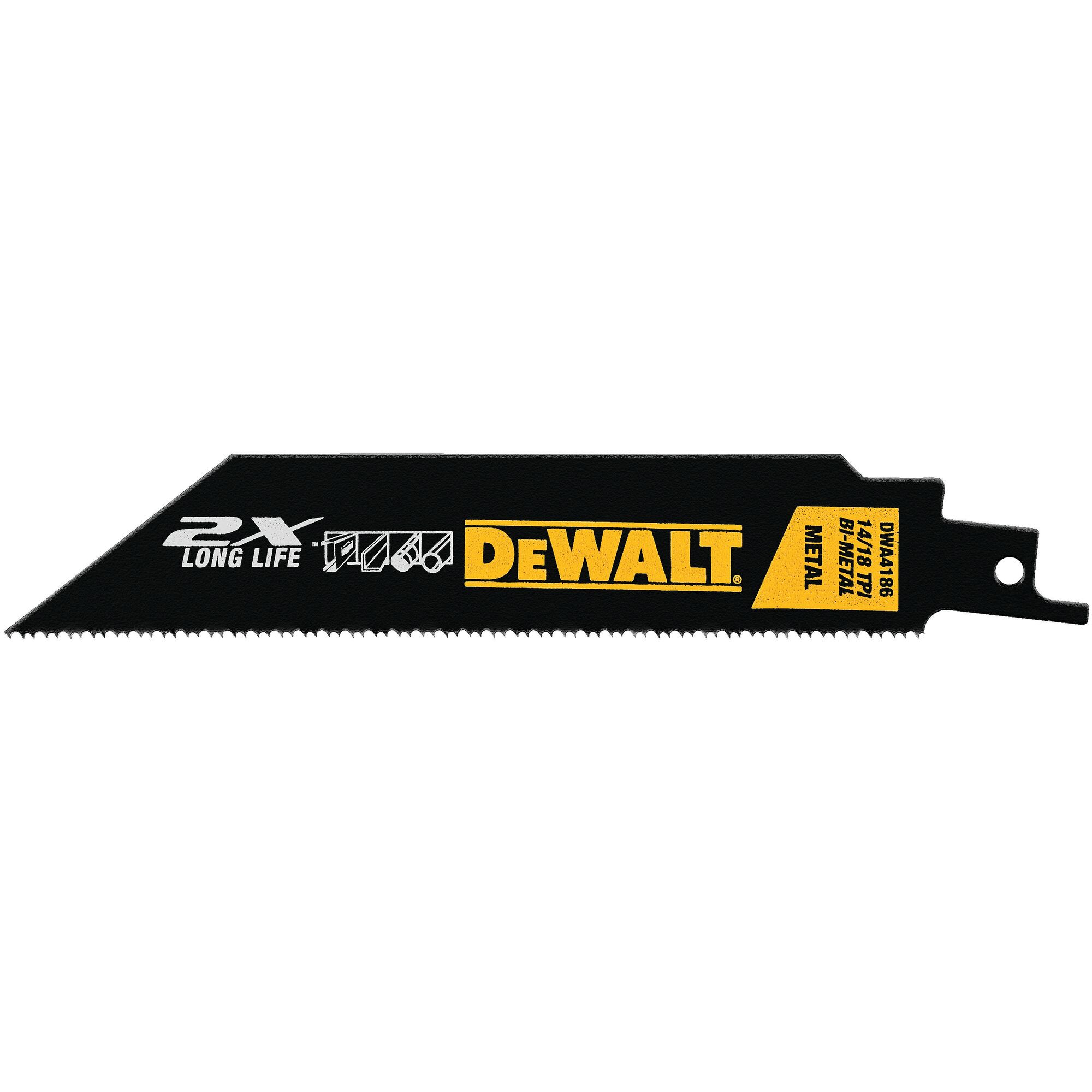 DeWALT DT2407L Extreme Reciprocating Saw Blade 18tpi 152mm Metal Steel Cut 